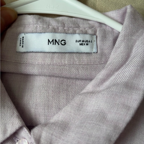 Mango Light Purple Button-Down Shirt - Picture 3 of 4